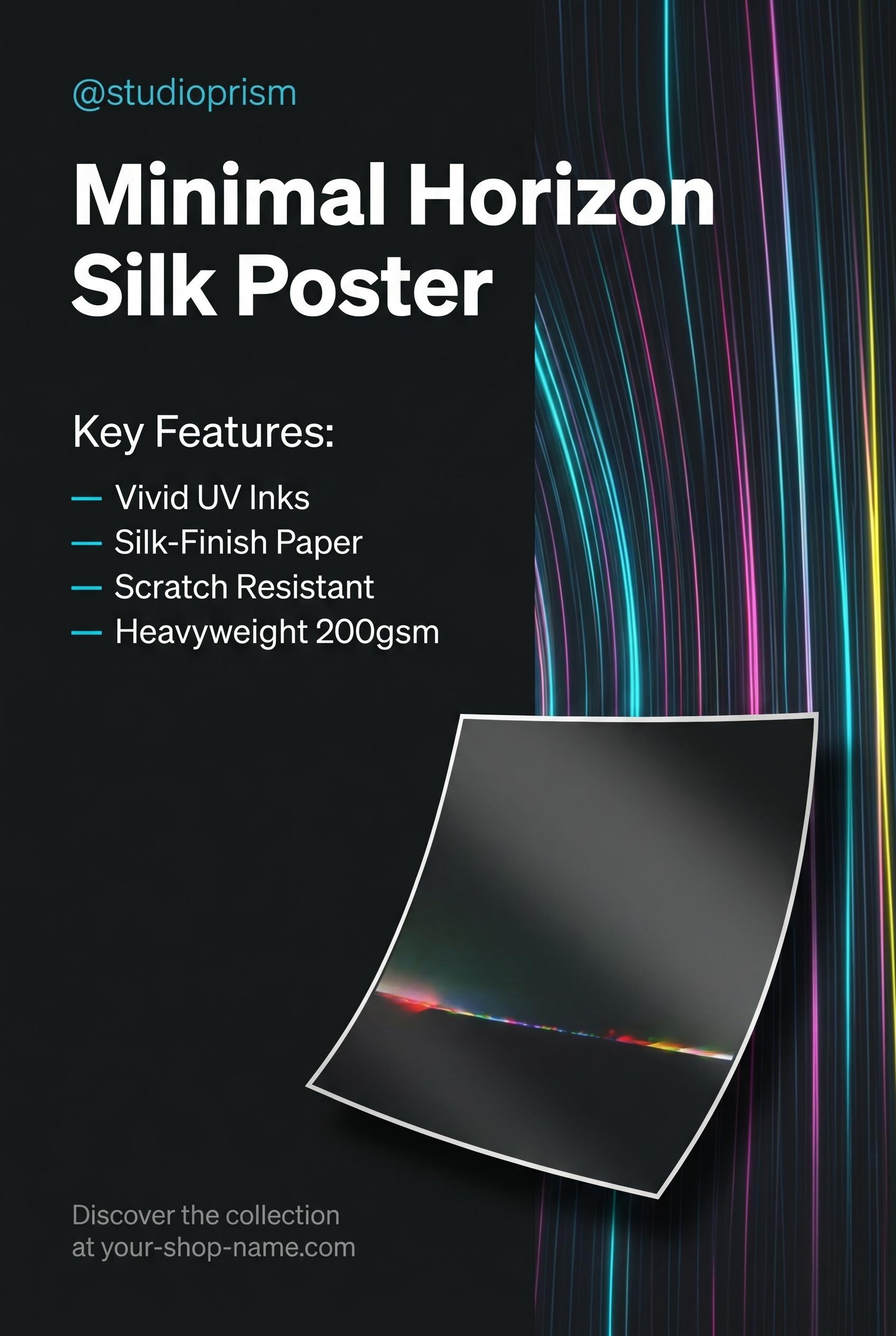 Minimal Horizon Silk Poster