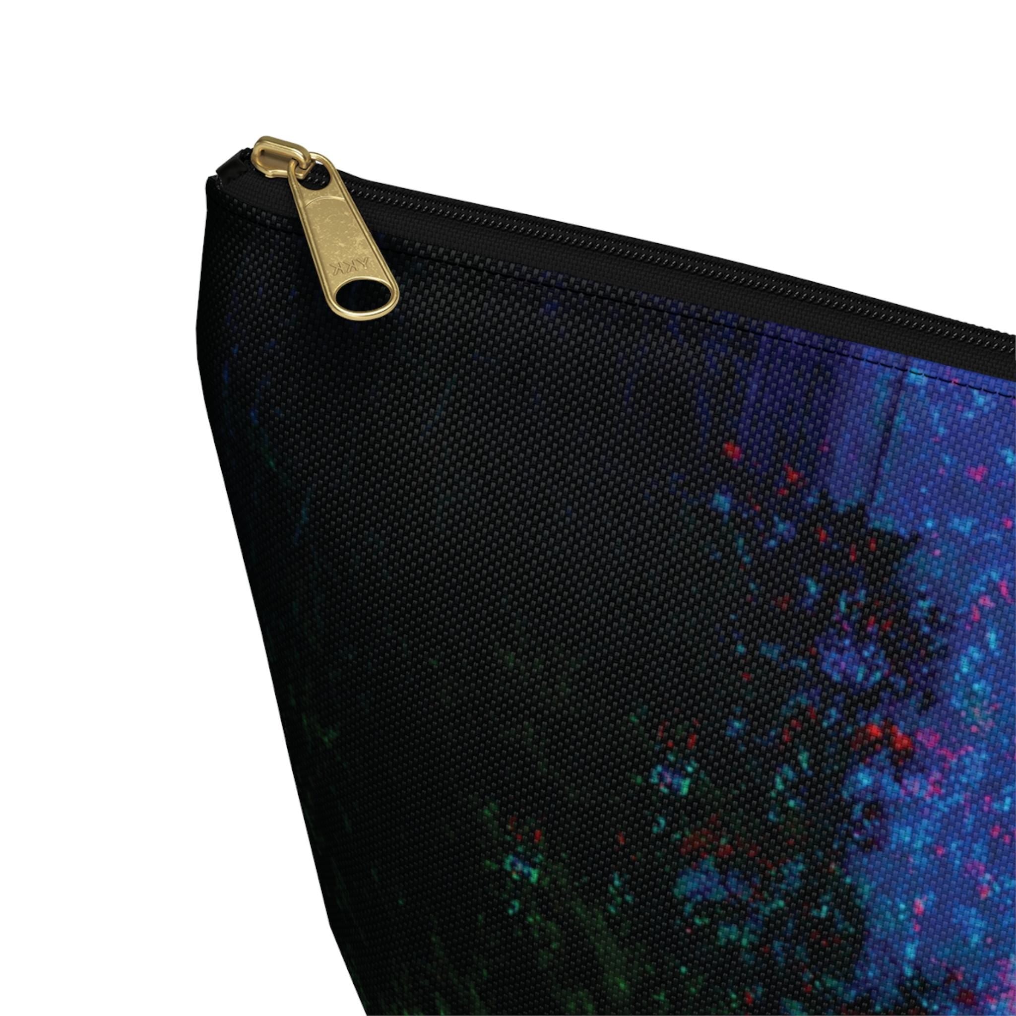 Abstract Blue Purple Accessory Pouch