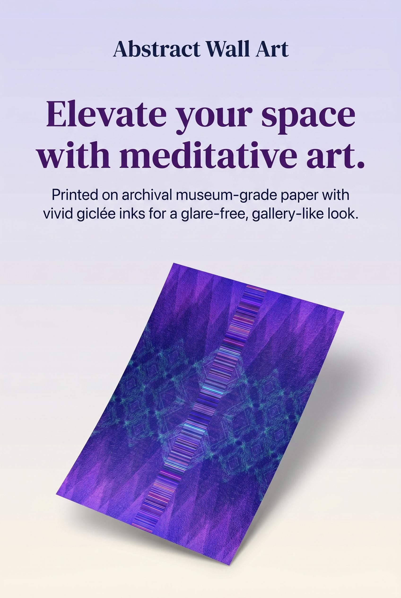 Purple Geometric Kaleidoscope Matte Vertical Poster | Abstract Pattern Wall Art