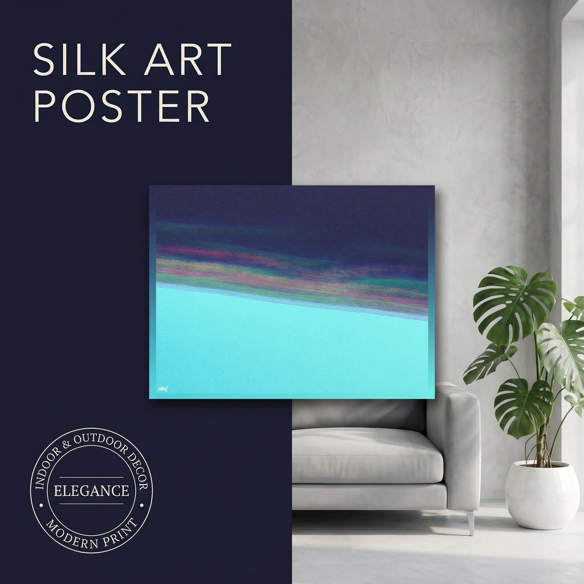 Vibrant Silk Art Poster: Indoor/Outdoor Wall Decor, Modern Print