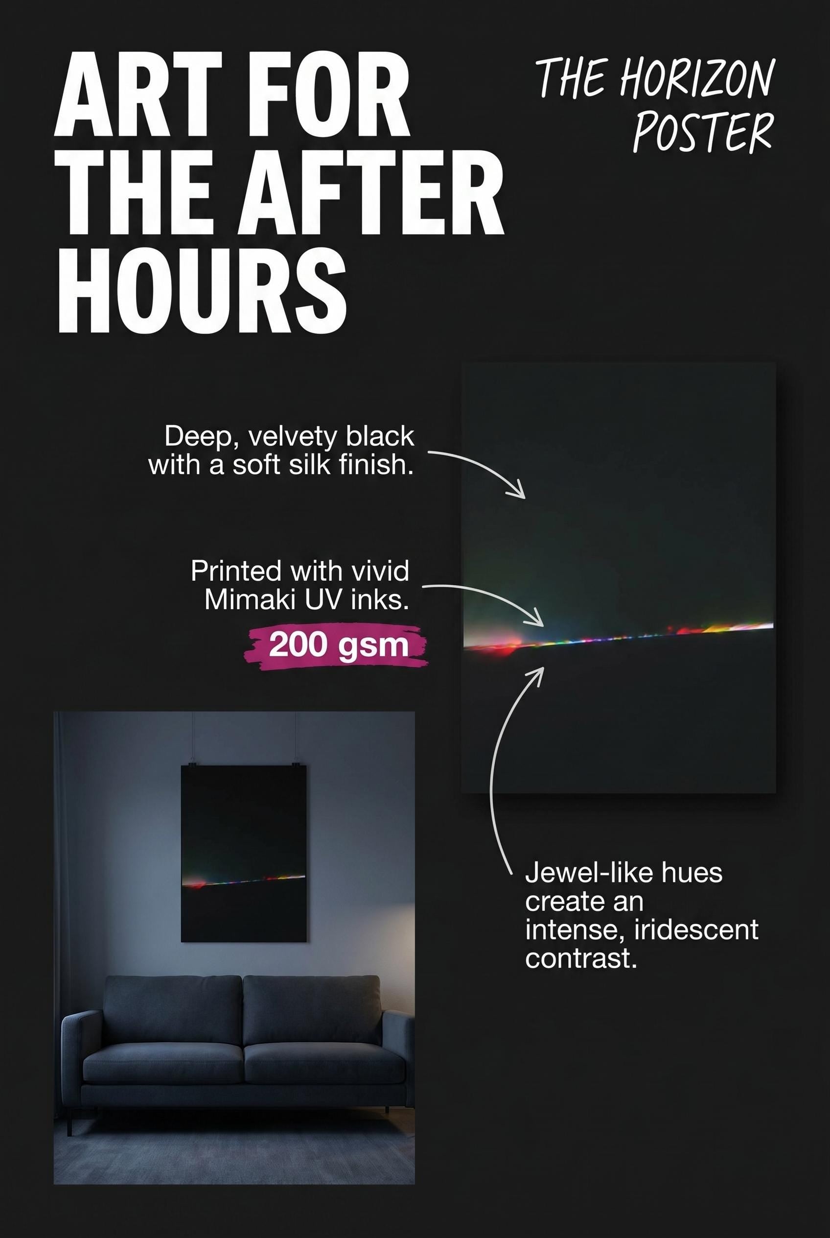 Minimal Horizon Silk Poster