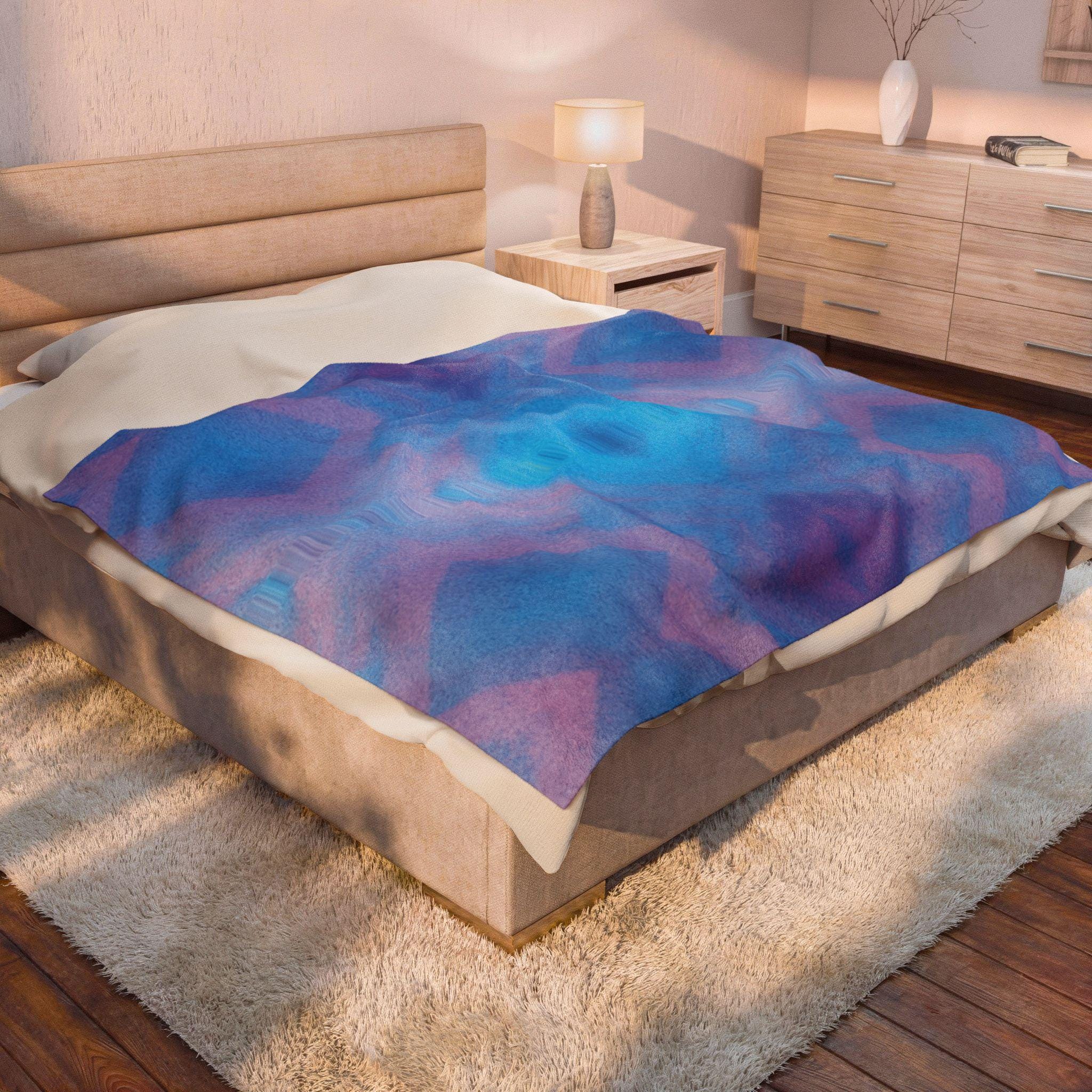 Blue Purple Aztec Throw