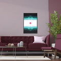 Abstract Teal Mirror Silk Poster