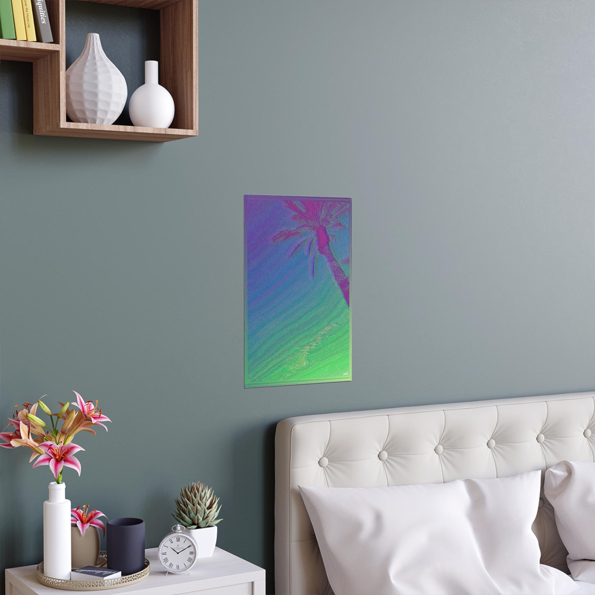 Tropical Vaporwave Wall Art Silk Poster
