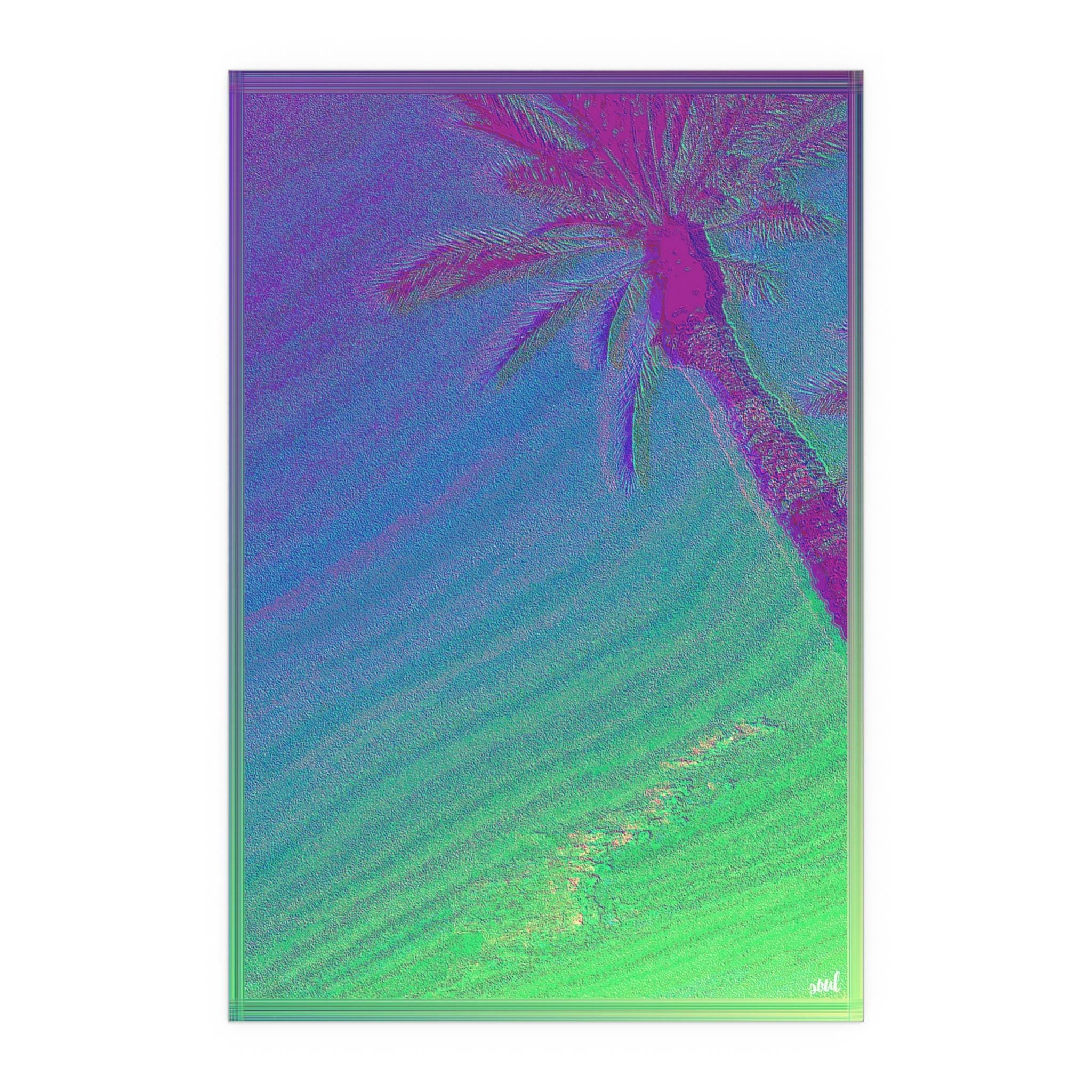 Tropical Vaporwave Wall Art Silk Poster