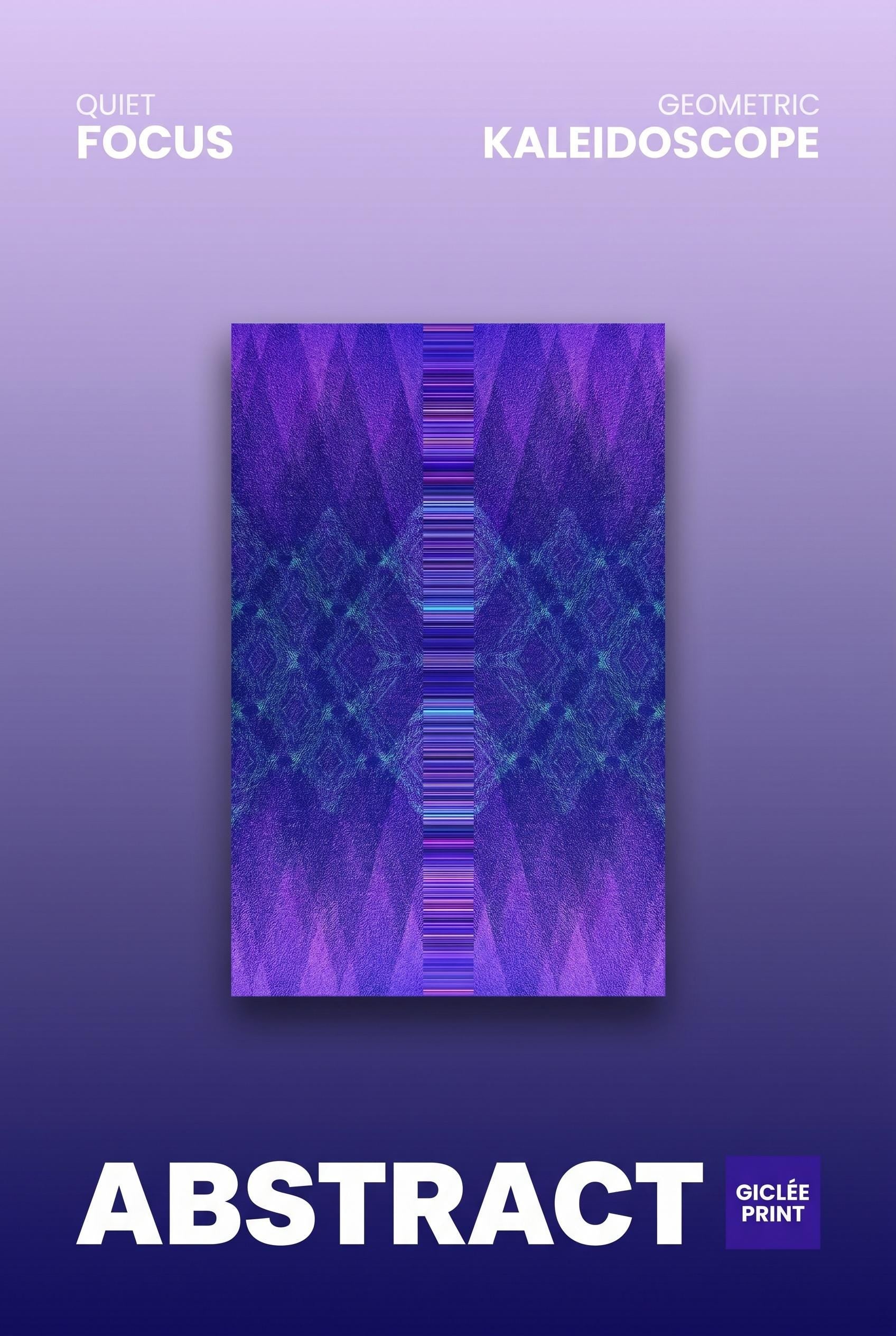 Purple Geometric Kaleidoscope Matte Vertical Poster | Abstract Pattern Wall Art