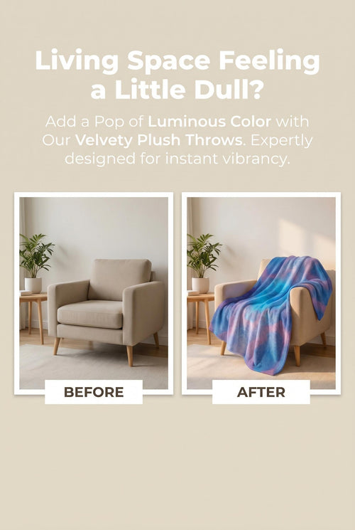 Blue Purple Aztec Throw