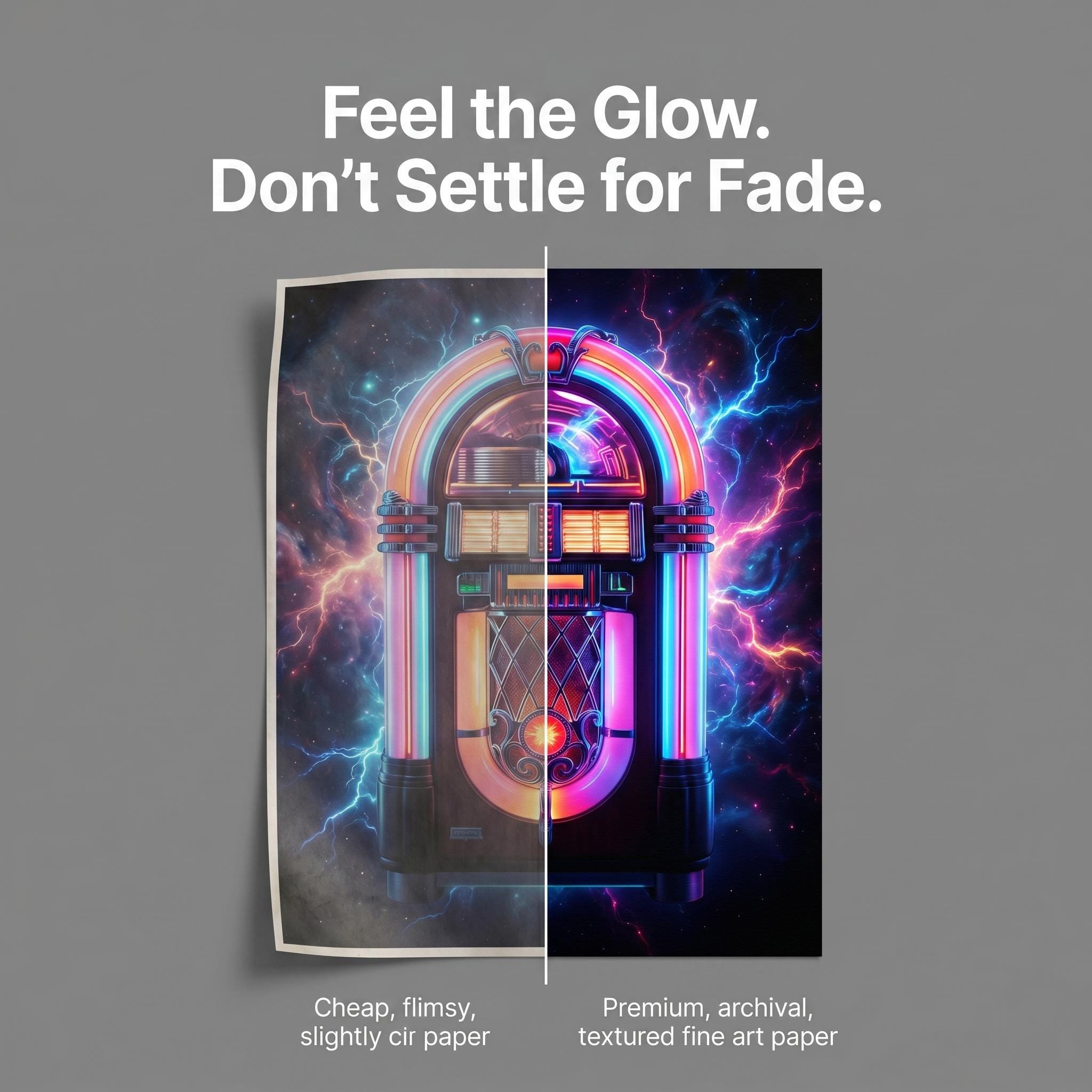 Retro Neon Jukebox Poster